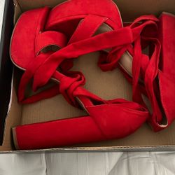 Plat Form Tie Up Heels