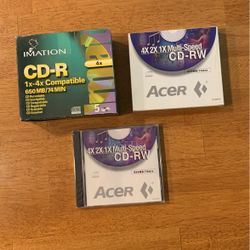 Brand New Sealed CD-R And CD-RW Rewritable CD’
