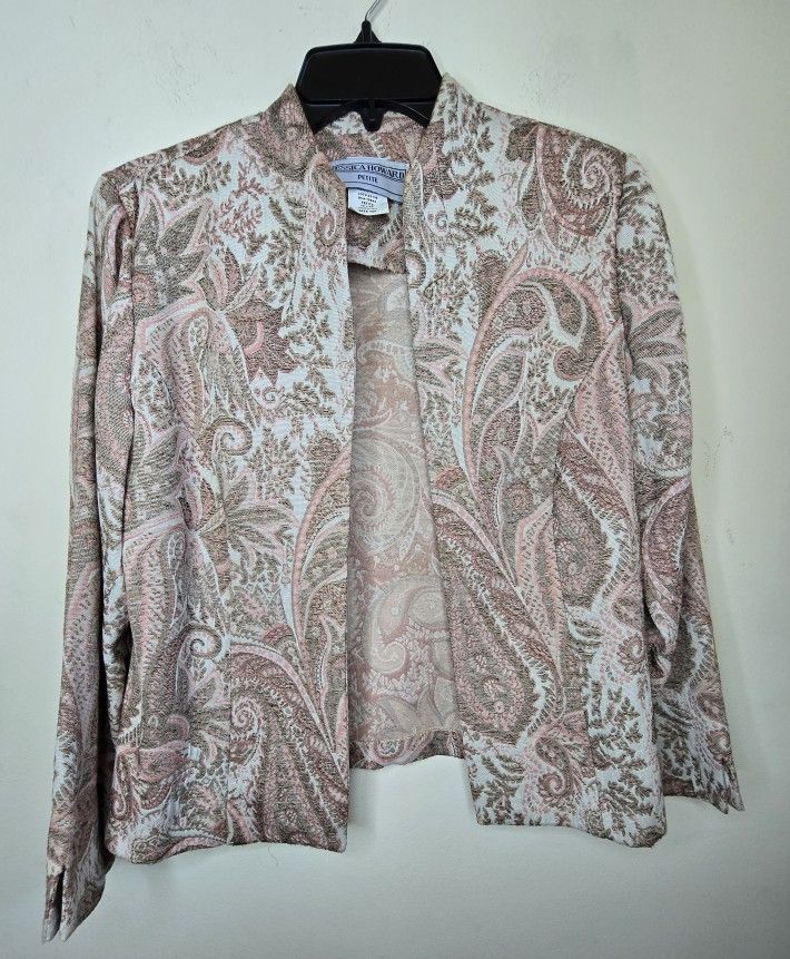 Jessica Howard Petite Vintage Women's Paisley Jacket