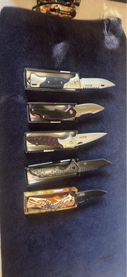 Lot of 5 Folding Pocket Knives