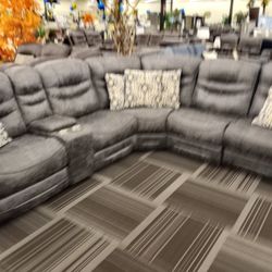 6pc Power Reclining Sectional 