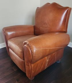 Brown Leather Club Armchair