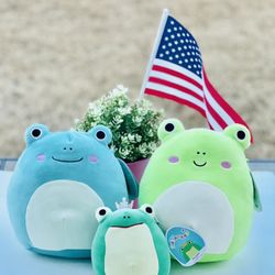 2 squishmallow 8” and 1 5”
