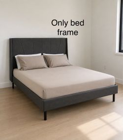 Only bed frame - Upholstered Queen Bed Frame
