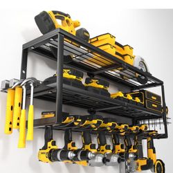 Heavy Duty Power Tool Organizer Wall Mount, Cordless Drill Hanger Storage Rack