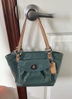 Coach Green Glossy Bag