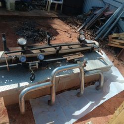 Winch With Winch Mounting Brakett Ram Bar Towing Reese Hitch Side Steps And Kc Lights Bar 