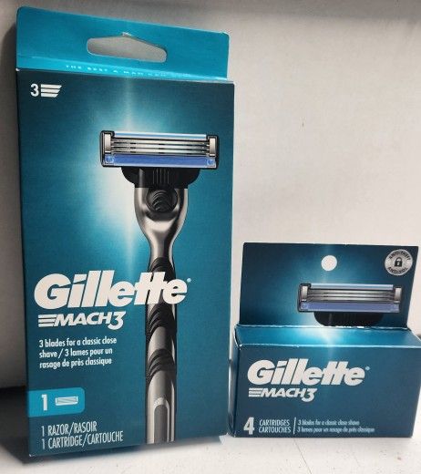 Gillette Mach3 Razor & 4-ct Refill Cartridges 