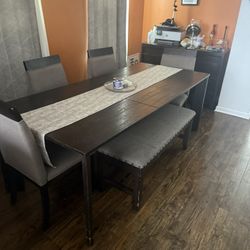 Dinning Table With Chairs 🪑 And bench 