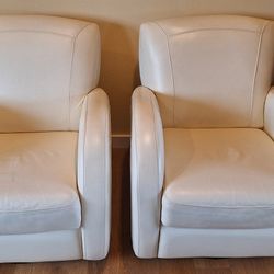 Swivel leather Chair Set Both For $300 