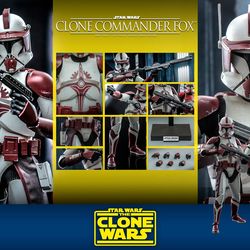Hot Toys TMS103 Clone Commander Fox Star Wars The Clone Wars 1/6 Figure