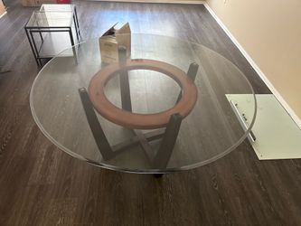 Glass dining table
