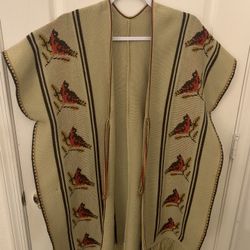 Vintage Santa Fe bird poncho