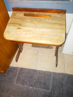 Wooden school type desk