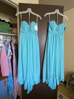 Pool Blue Strapless Bridesmaid/Prom Dress NWT Size 2