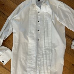 Men's White LINEA UOMO regular fit shirt size 22/23"