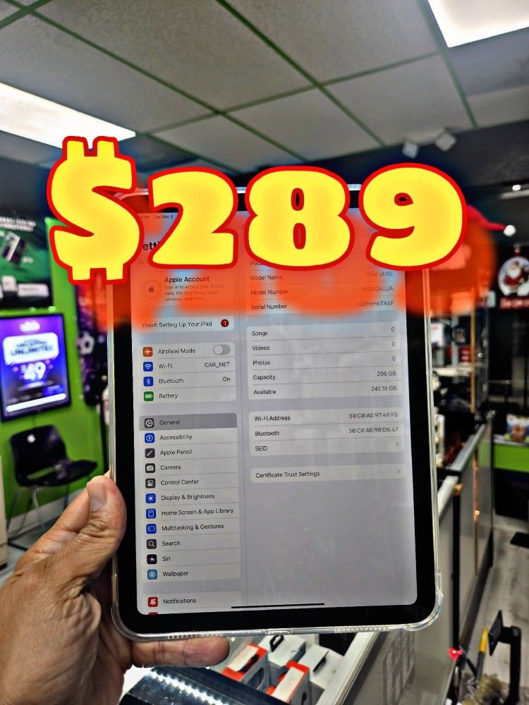 iPad 10th Generation – 256GB 💰 ONLY $289 