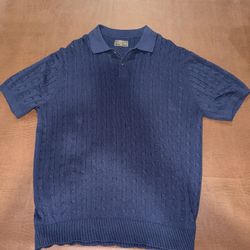 BEAMS PLUS KNIT POLO - NAVY size L