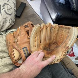 Left Handed Adult Baseball Softball Gloves $25 $45 For Both 