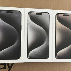 Apple iPhone 15 Pro Max 256GB White   Black  OR    Natural Unlocked SEALED 1 Year Warranty E-sim
