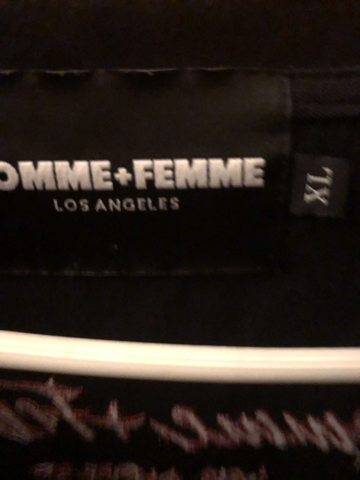 Homme Femme Love Hate Tee Black XL