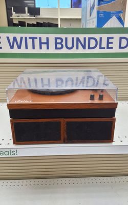 LP&No.1 Vinyl Record Player with Speakers