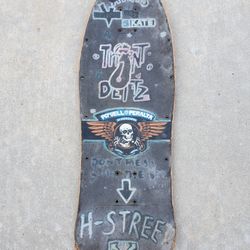 Vintage 1988 Black Powell Peralta Tony Hawk Skateboard Deck