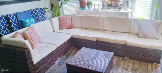 7 piece patio sectional set