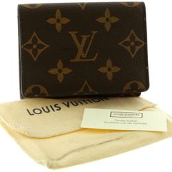 Louis Vuitton Monogram Envelope Card Case Hold Carte de Visite Brown LV Mens Women Unisex Gift