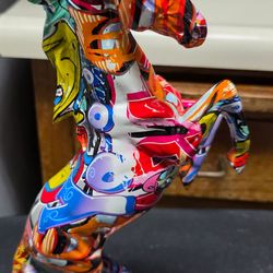 Colorful art horse figure
