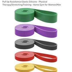 Resistance Bands for Working Out: 5-Levels Exercise Bands Set - Pull Up Assistance Elastic Silicone