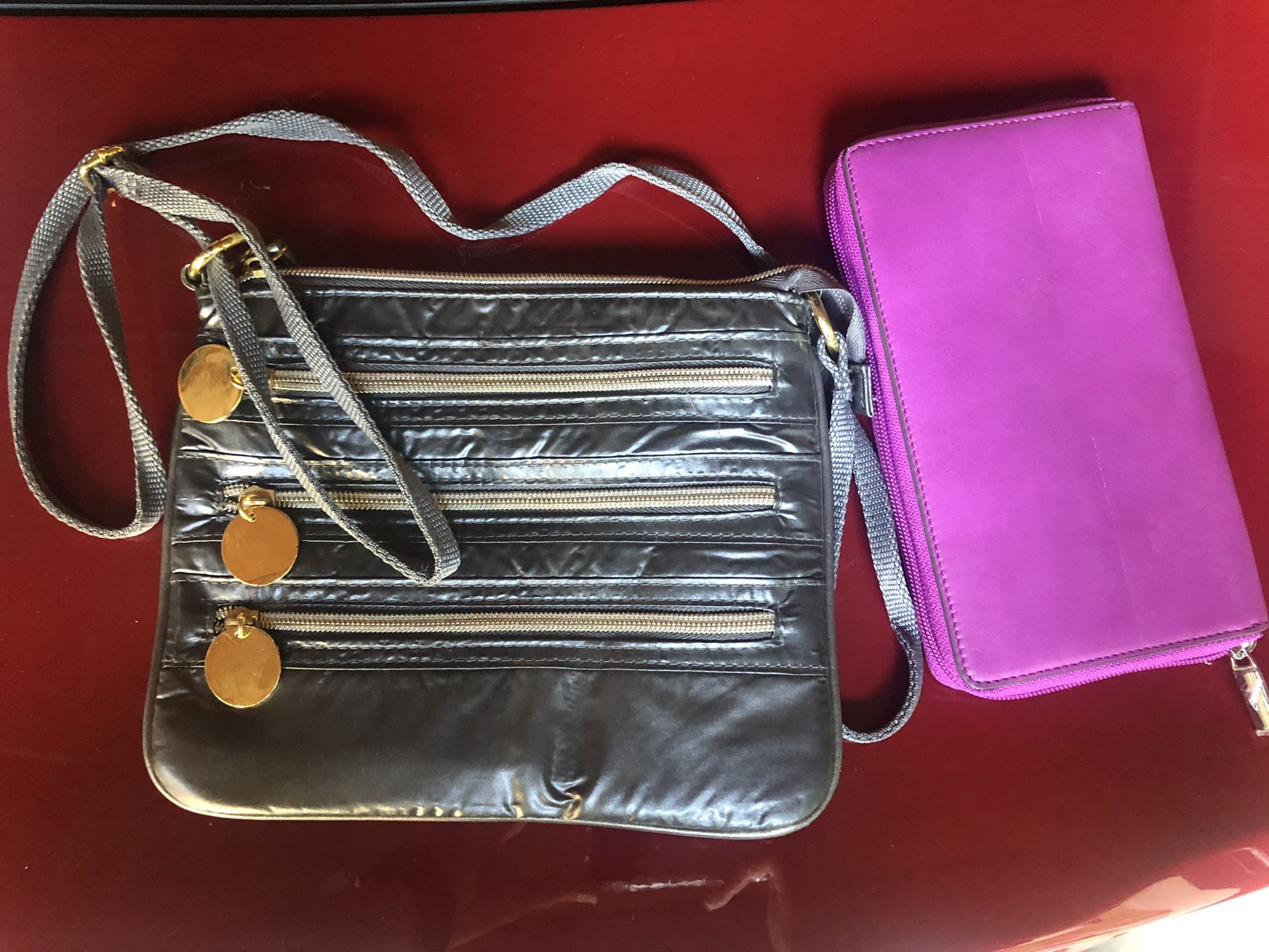 Brand New Crossbody Bag With Wallet And Pouch
