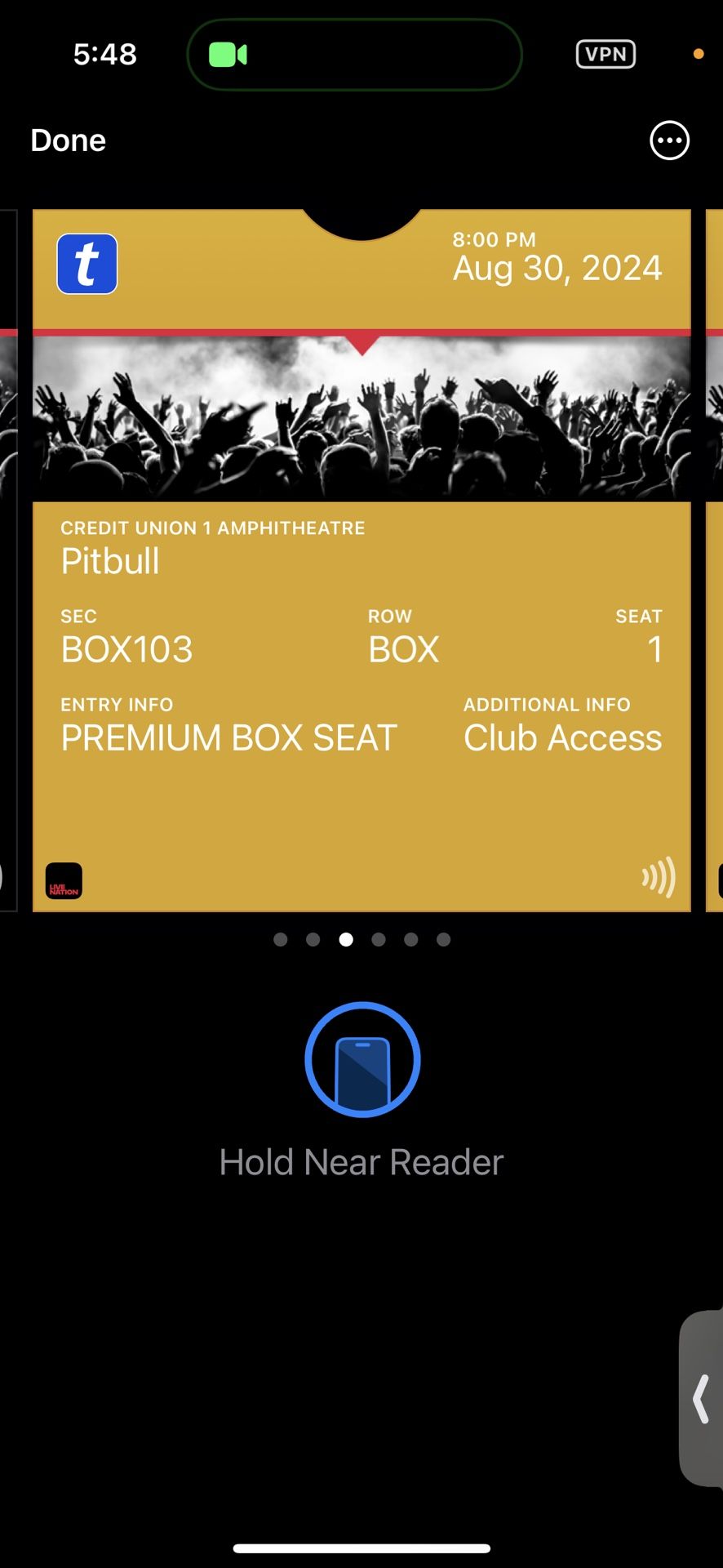 4 Premium Box Seats For The Pitbull Show 8/30/24