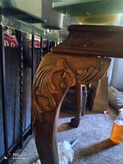Vintage glass dinner table