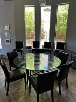 Crate and barrel table and 6 chairs