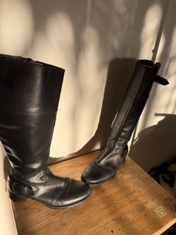 Aldo black genuine leather boots