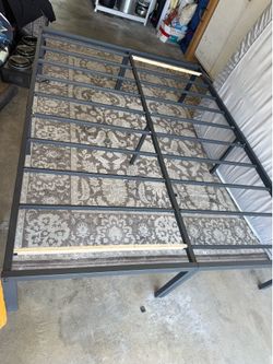 Queen metal bed frame