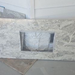 Granite vanity top with sink