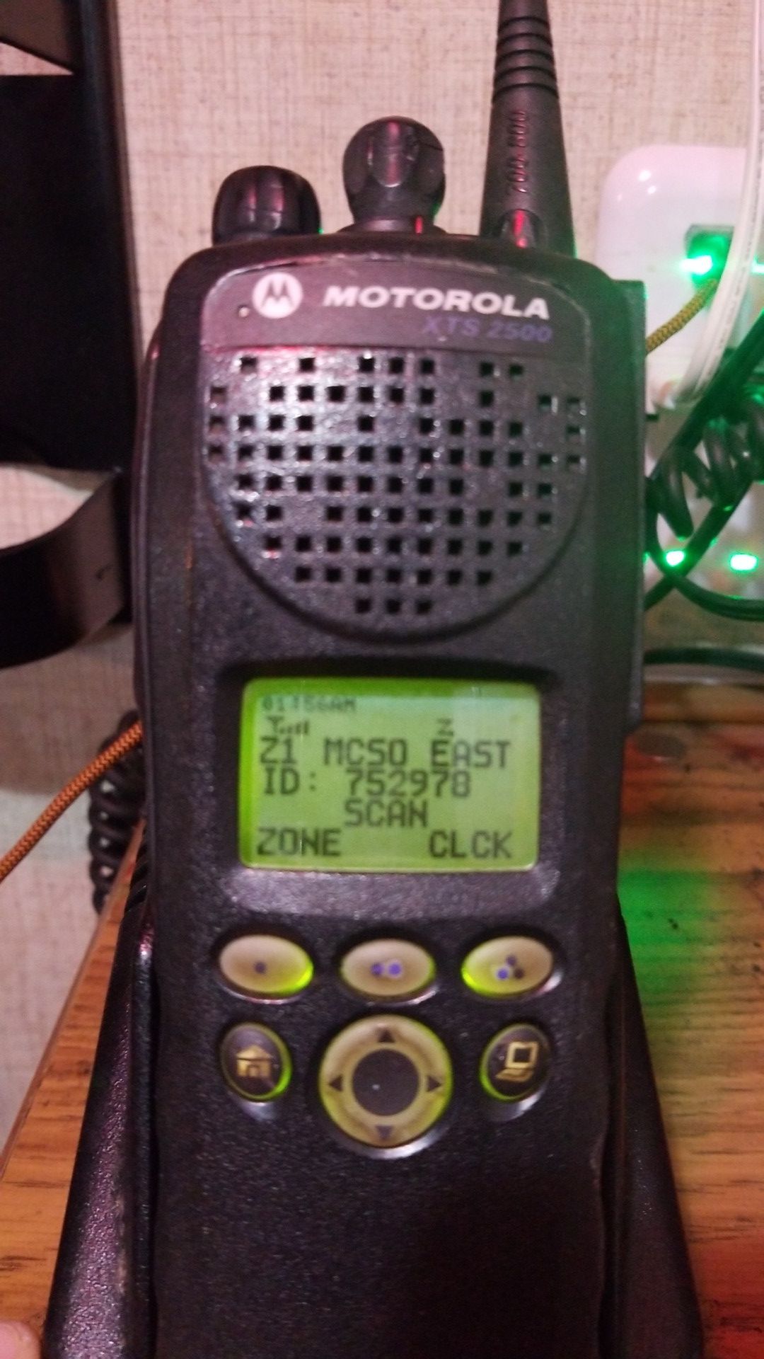 Motorola XTS2500 police radio, used as scanner.