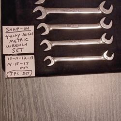 Snap-on 7 Piece 4 Way Angle Metric Wrench Set