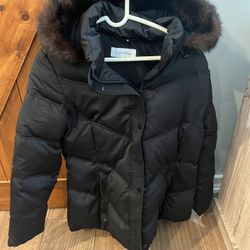 Calvin Klein Woman’s Winter Jacket With Fur Lined Detachable Hood XL