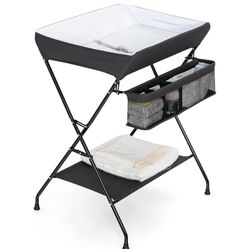 Foldable Baby Changing Table w/ Storage 