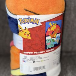 Brand New Kids Pokémon Plush Throw Blanket