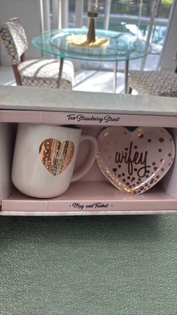 NEW Ten Strawberry Street Wifey Mug & Trinket Dish Gift Set - Bride Gift" and use keywords like "bridal shower," "engagement," "wedding," and "newlywe
