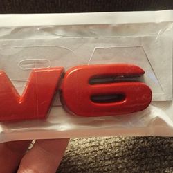 V6 emblem badge adhesive back see all pics sold separately SHIPPING AVAILABLE