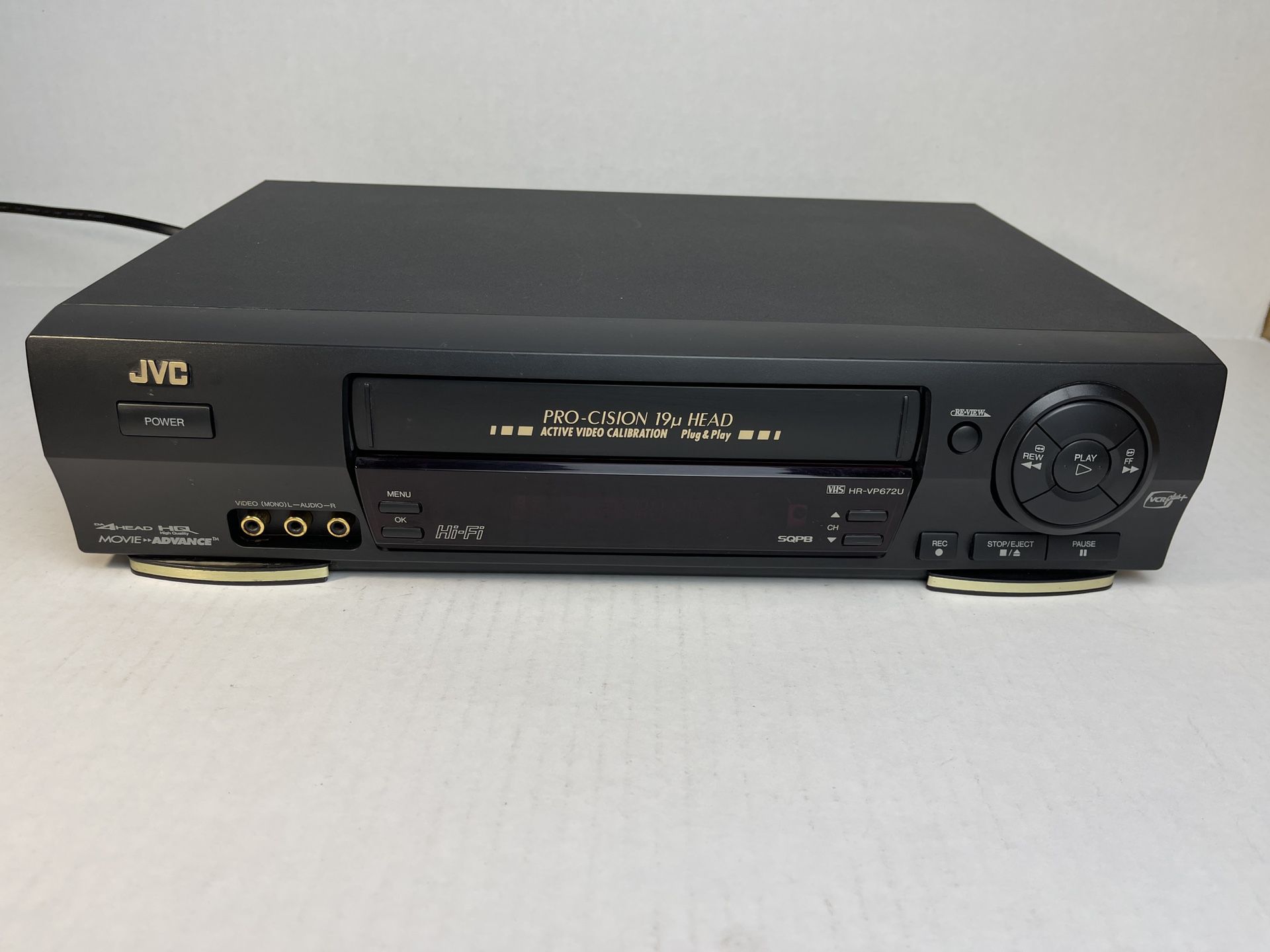 JVC 4-Head VCR VHS Tested Working HR-VP672U No Remote Black Hi-Fi