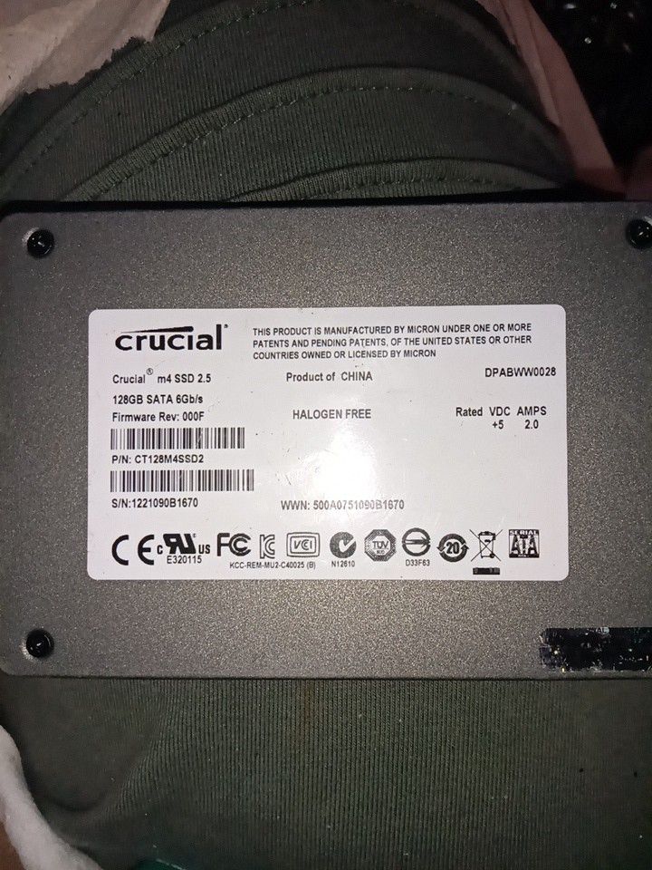 Crucial M4 SSD 2.5 128GB SATA 6Gb/s