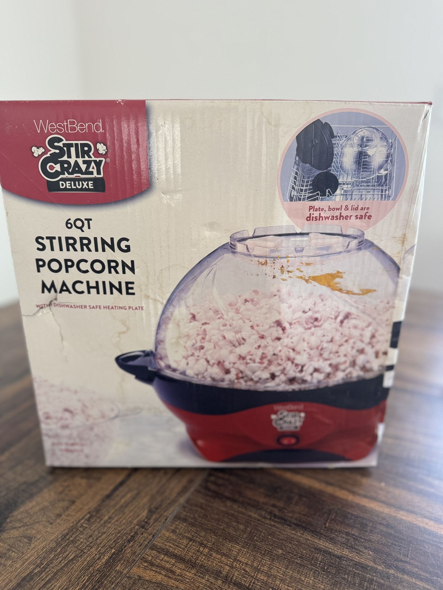 New Stirring Popcorn Machine 6QT