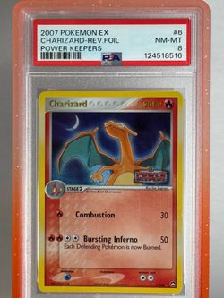 2007 Charizard Reverse Holo Stamped PSA 8