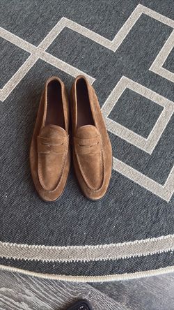 Ralph Lauren Brown Suede Penny Loafers size 13